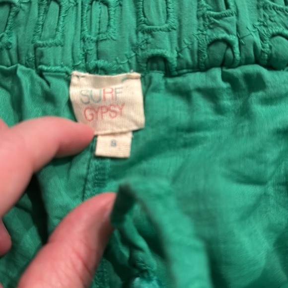 Surf Gypsy Box Eyelet Shorts green size small - Picture 3 of 4